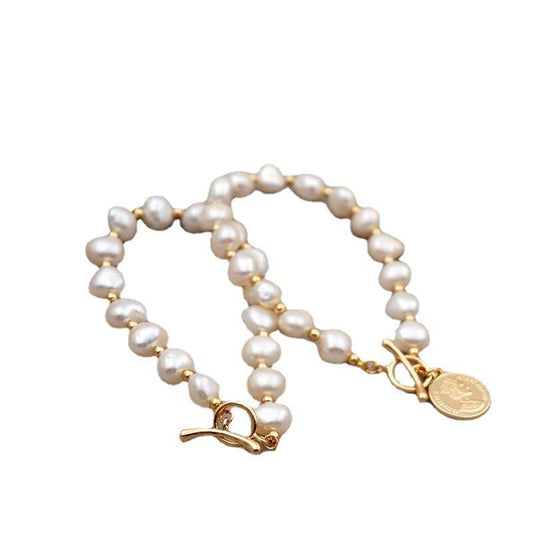 Freshwater Pearl Bracelet Female 14k Real Gold - Here2Save