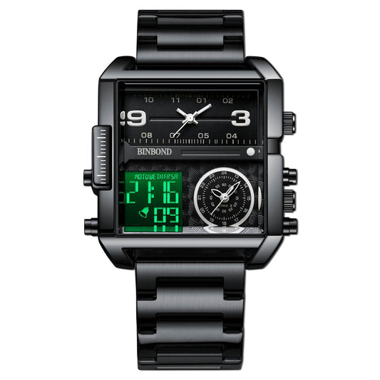 Men's Fashion Large Dial Multi-functional Sports Quartz Watch - Here2Save