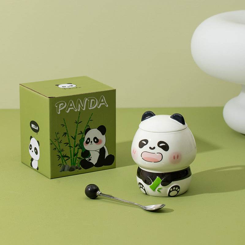 Cartoon Embossed Panda Mug Ceramic - Here2Save