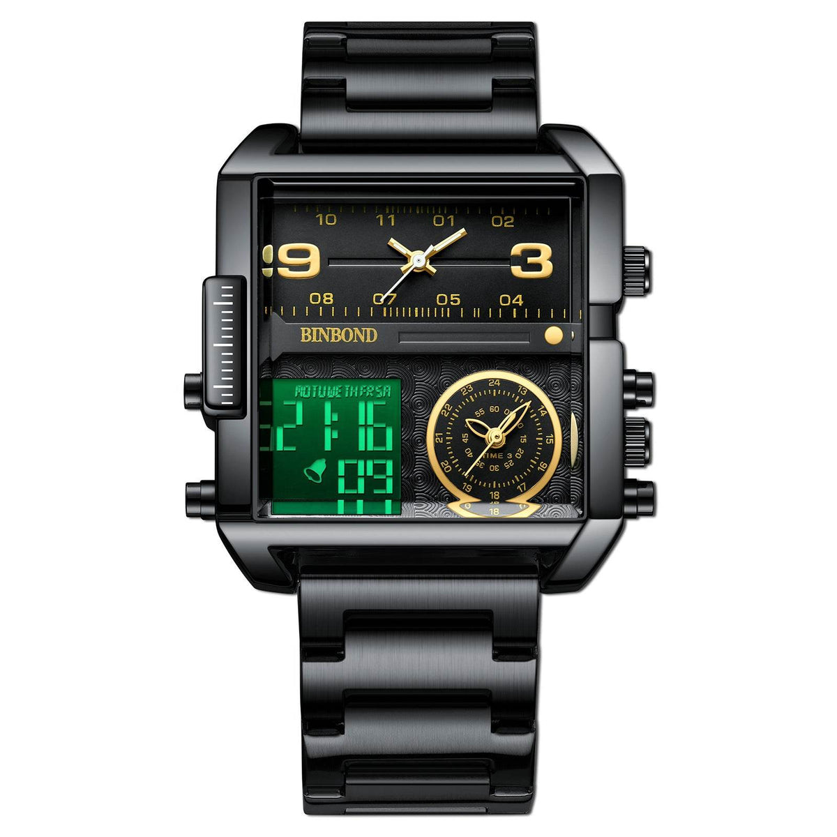 Men's Fashion Large Dial Multi-functional Sports Quartz Watch - Here2Save