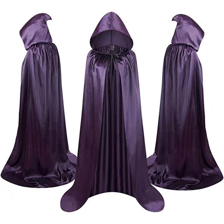 Halloween Cloak Costumes Wizard Cloak For Children Hooded Capes Mantle Black Party Decoration - Here2Save