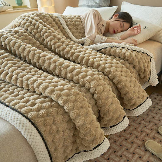 Coral Flannel Winter Thicken Thermal Cover Blanket - Here2Save