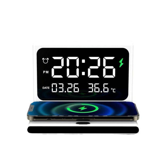 Wireless Charger Multi-functional Creative Six-in-one Portable Alarm Clock - Here2Save
