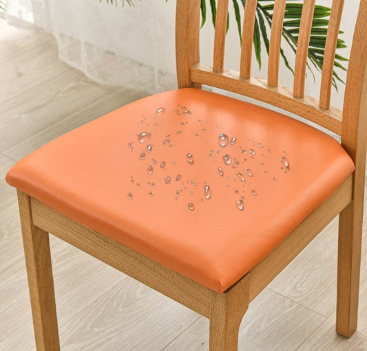 PU Waterproof Leather Square Pad Sets Of Stretch Chairs - Here2Save