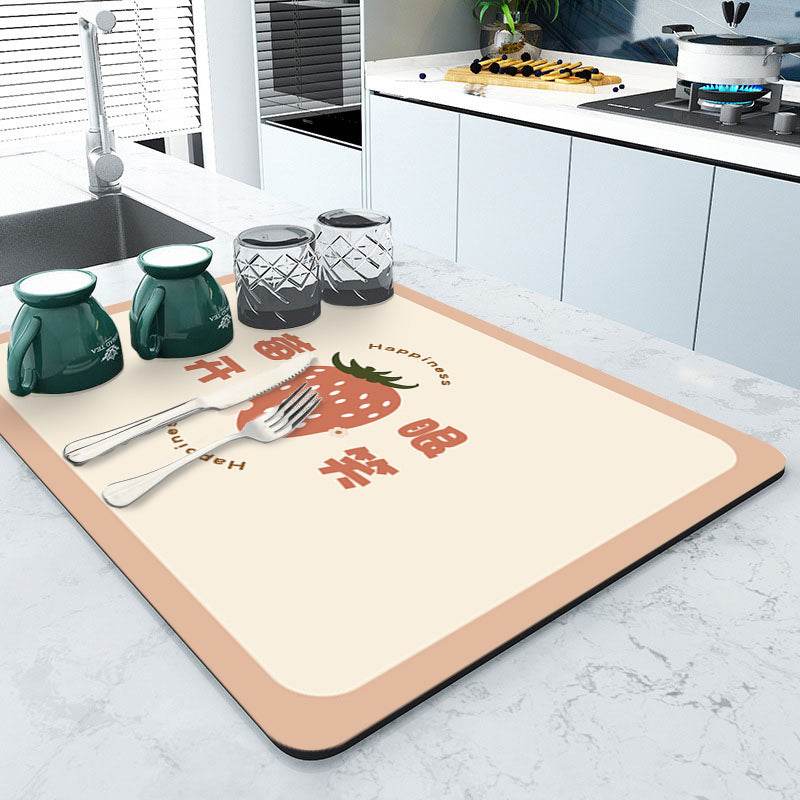 Kitchen Countertop Diatom Ooze Water Draining Pad - Here2Save