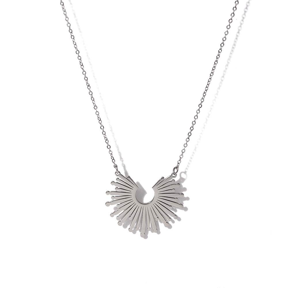18K Titanium Steel Sunflower Necklace Women's Necklace - Here2Save