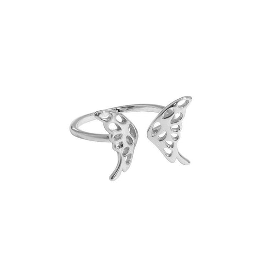 All-match Butterfly Glossy Texture S925 Sterling Silver Ring - Here2Save