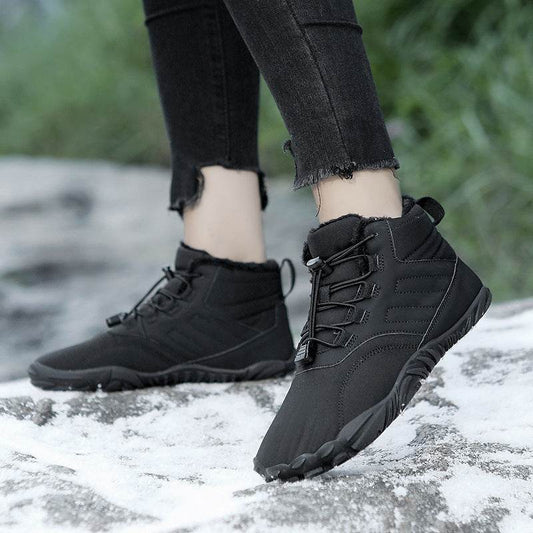 Outdoor Sports Cotton Shoes For Men And Women Winter Warm Slip-on Boots Wear-resistant Anti-ski Thickened Shoes Couple - Here2Save