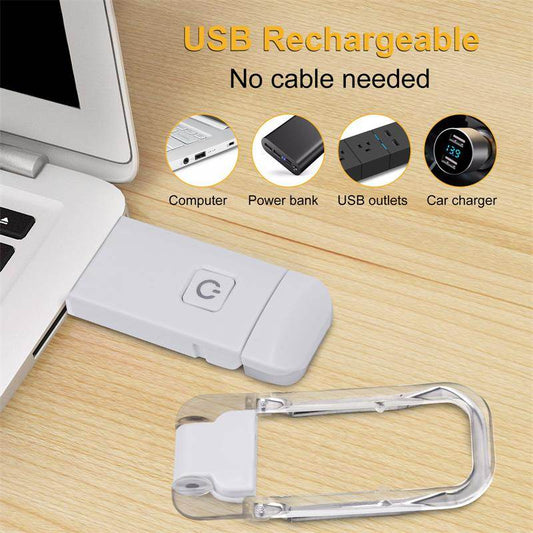 LED USB Rechargeable Book Reading Light Brightness Adjustable Eye Protection Clip Book Light Portable Bookmark Read Light - Here2Save