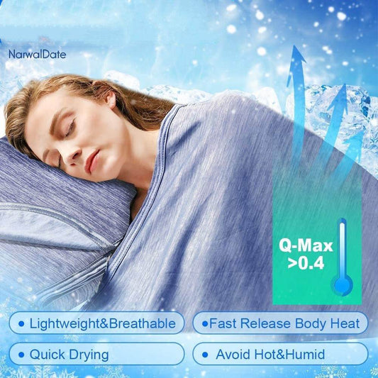 Cooling Blanket Cooling Fiber Absorb Heat Washable Cover Over Blankets Summer - Here2Save