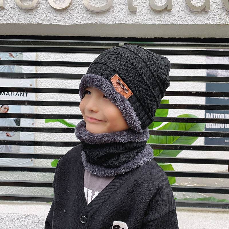 Winter Beanie Hat Scarf Set Warm Knit Hat Thick Fleece Lined Winter Hat Neck Warmer For Men Women - Here2Save