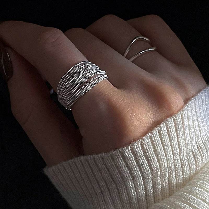 Women's Minimalist Multi-layer Line Winding Ring - Here2Save