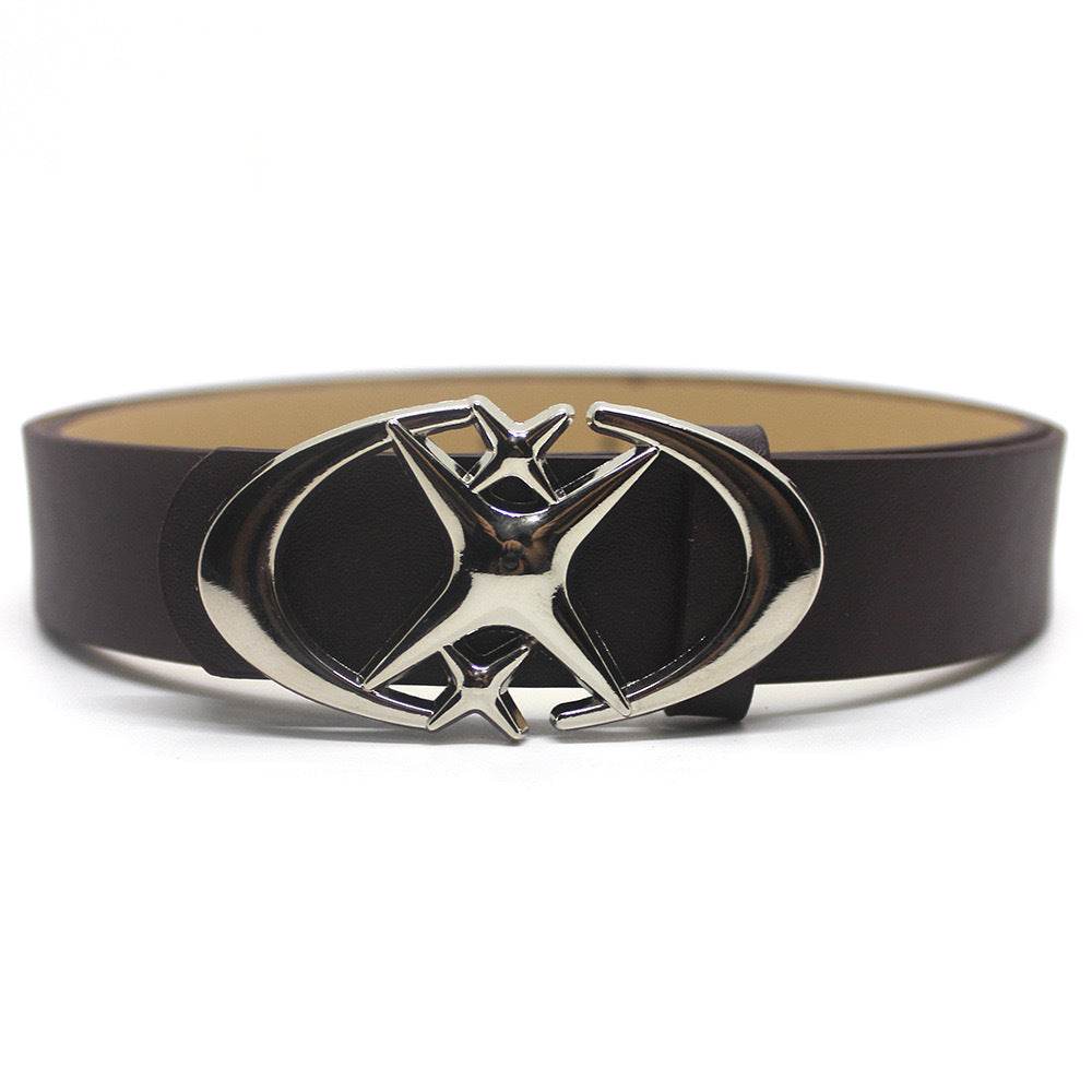 Fashion Wild Original Design Double Crescent Moon Cross Star Buckle Belt - Here2Save