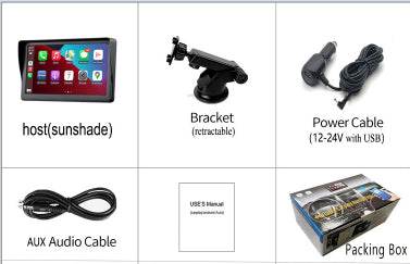 7 IPS Car Smart Screen Wireless Carplay Auto Mobile Phone Projection Screen Navigation - Here2Save