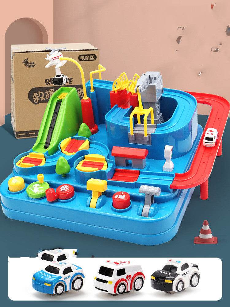 Car Adventure Adventure Toys Children Toy Girls Car Park 3 Train 4 Car Track Kids Toy - Here2Save