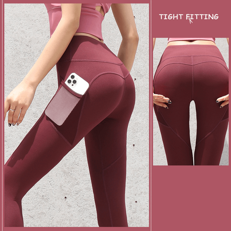 Gym Sport Seamless Leggings With Pockets Push Up High Waist Pants Women Fitness Running Yoga Pants Gym Sport Seamless Leggings - Here2Save