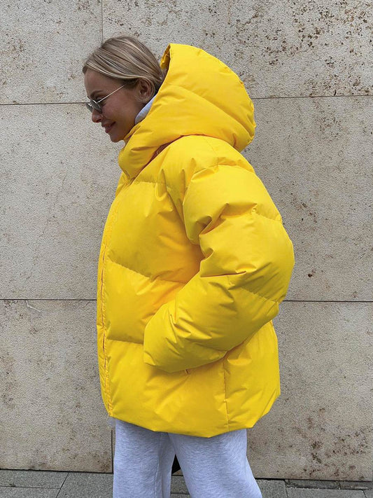 Fashion Coat With Removable Hood Cotton Jacket Winter Warm Windproof Loose Cotton Jacket Loose Parka Outerwear Clothing - Here2Save
