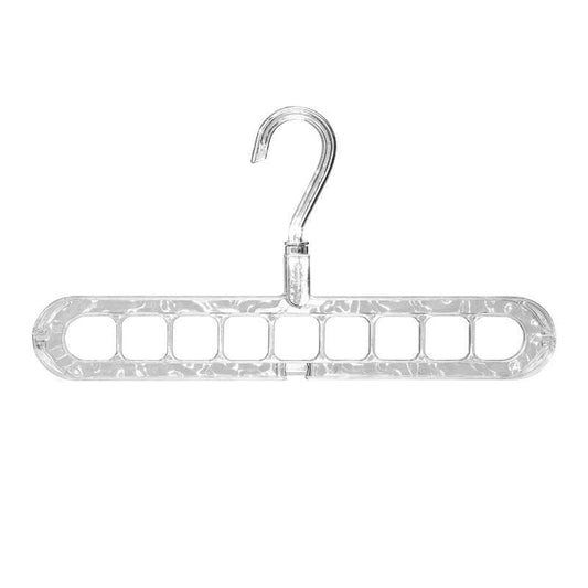 Transparent Silver Nine Empty Hanger Household Multifunctional - Here2Save