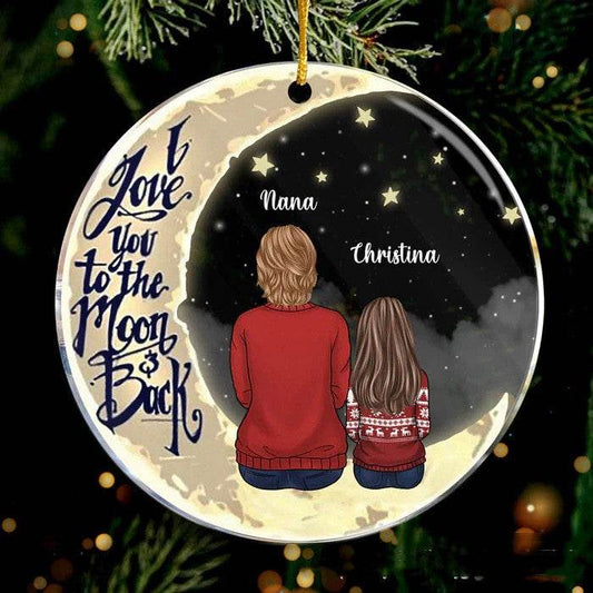 Christmas Ceramic Wooden Acrylic Double Sided Colored Pendant Circular - Here2Save