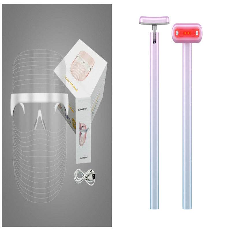 LED Three-color Beauty Mask Household Face Acne Removing Photon Skin Rejuvenation Skin Whitening And Spots Lightening Beauty Apparatus - Here2Save