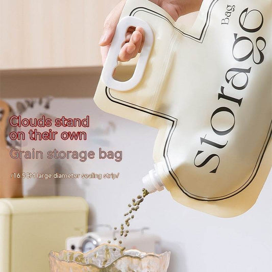 Grain Storage Bag Large Diameter Good Sealing Save Space Food Grade PE Material Rice Wheat Beans Household Kitchen Storage Tools Kitchen Gadgets - Here2Save