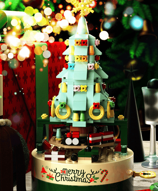 Christmas Tree Blocks Spin Music Box Blocks - Here2Save