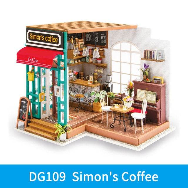 Robotime DIY Wooden Miniature Dollhouse 1 24 Handmade Doll House Model Building Kits Toys For Children Adult Drop Shipping - Here2Save