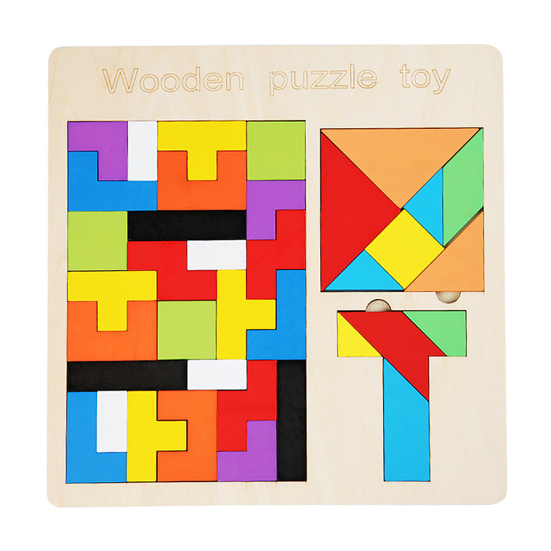 Children's Wooden Magnetic Puzzle Building Block Puzzle