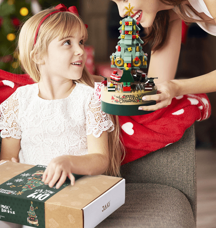 Christmas Tree Blocks Spin Music Box Blocks - Here2Save