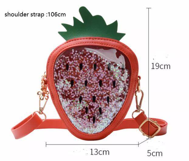 Summer Children's Pineapple Strawberry One Shoulder Jelly Bag - Here2Save