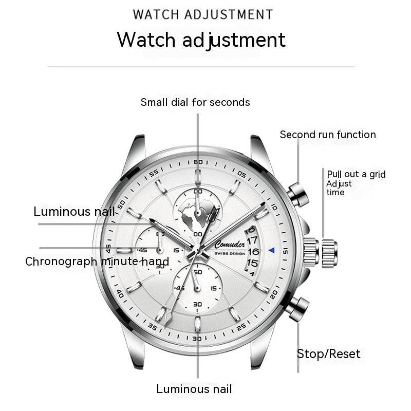 Full-automatic Waterproof Luminous Calendar Watch - Here2Save