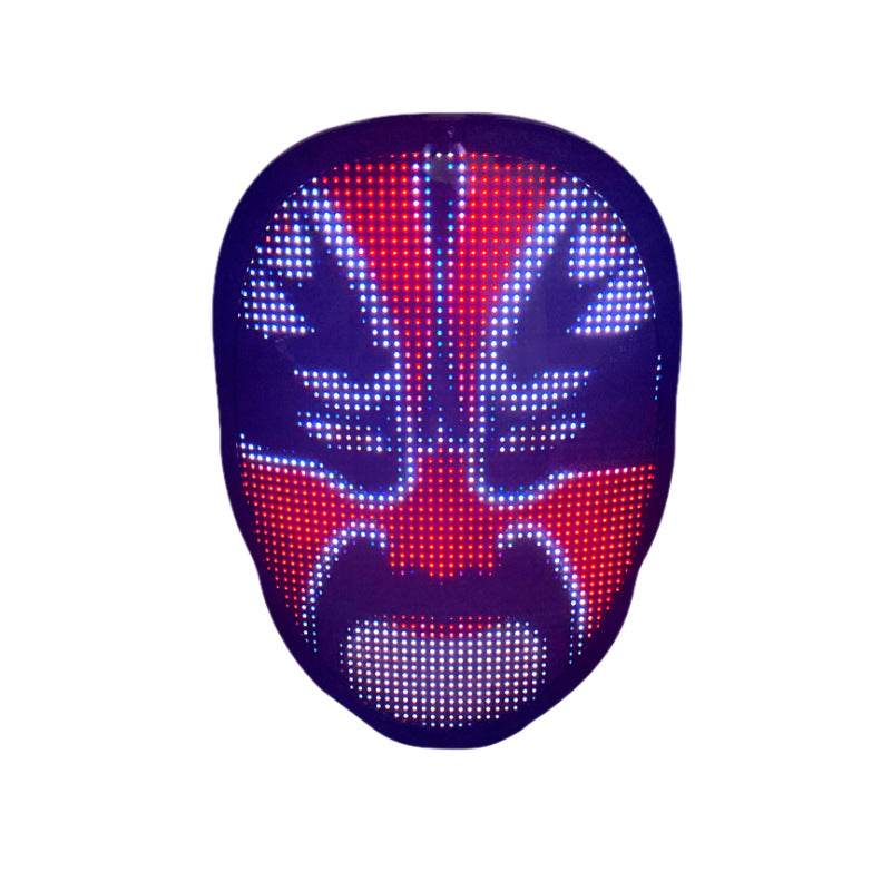 Halloween Face Masks Full Color LED Luminous Mask Face Changing Mask Party Bar Props - Here2Save
