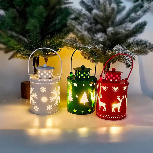 Christmas Candle Lights LED Small Lanterns Wind Lights Electronic Candles Nordic Style Creative Holiday Decoration Decorations - Here2Save