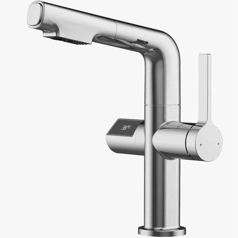 Gun Gray Basin Intelligent Temperature Display Washbasin Faucet - Here2Save
