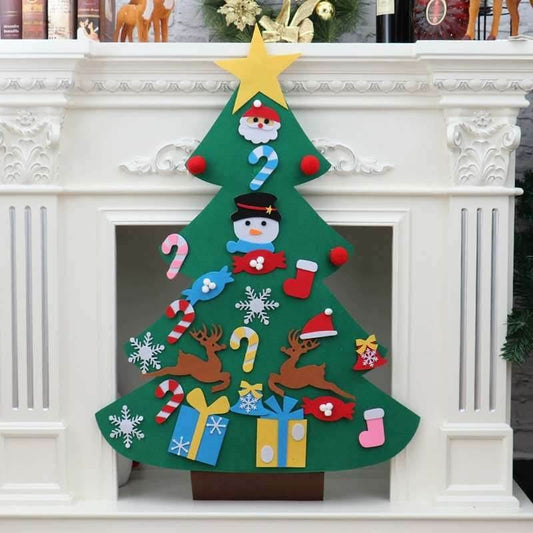 DIY Felt Christmas Tree With Three-dimensional Christmas Tree - Here2Save