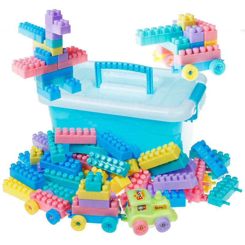 Children's Building Blocks Plastic Assembly Toy Small Train - Here2Save