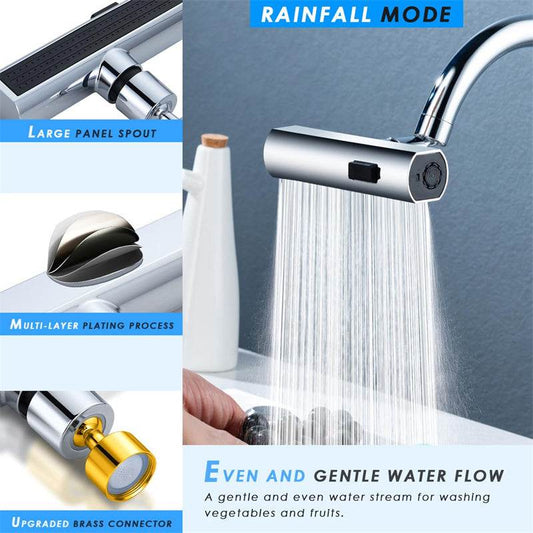 Kitchen Faucet Waterfall Outlet Splash Proof Universal Rotating Bubbler Multifunctional Water Nozzle Extension Kitchen Gadgets - Here2Save