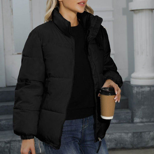 Winter Coat Women Casual Windproof Down Cotton Coat Warm Thickened Jacket Solid Outwear All-match Loose Tops Clothing - Here2Save
