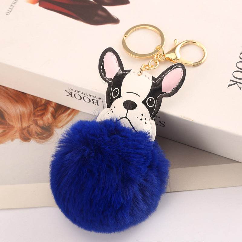 Golden Puppy Fur Ball Shiny Color Keychain Pendant - Here2Save