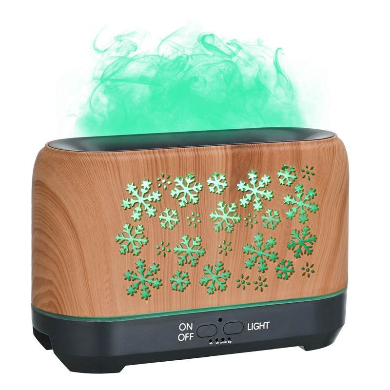 Christmas Snowflake Pattern Humidifier Household Colorful Aromatherapy Humidifier Atmosphere Colorful Diffuser - Here2Save