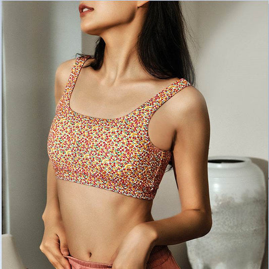 Bra With Chest Pad Push Up Shockproof Yoga Clothes - Here2Save