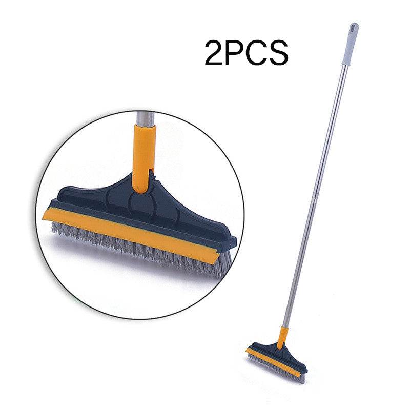 Floor Gap Cleaning Bristles Brush V-broom Rubber Wiper Glass Bathroom Toilet Tile Water Drying Dust Pet Hair Household Scraper - Here2Save