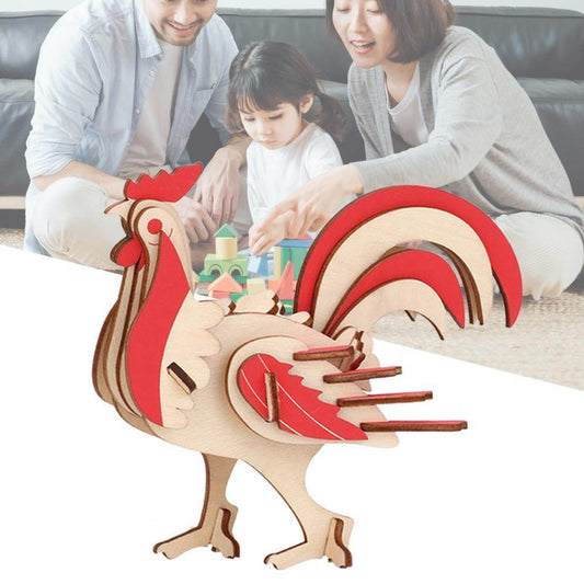 Rex Wooden 3D Puzzle Model Laser DIY Children's Puzzle Simulation Dinosaur Toys - Here2Save