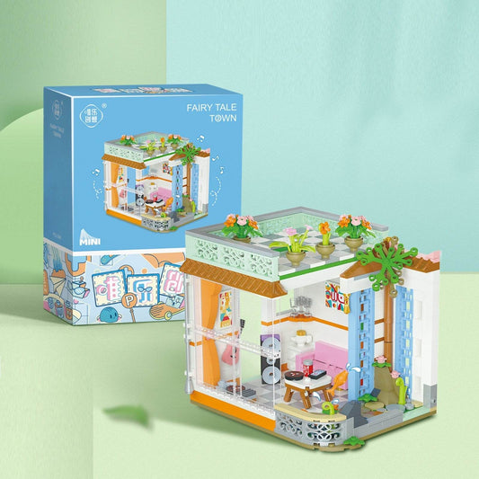 Mini Small Particle Assembly Block Street View Girl Toy - Here2Save