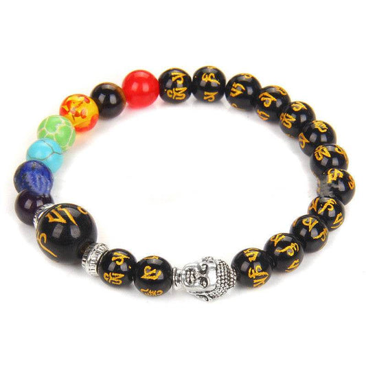 Natural Stone Seven Chakra Bracelet - Here2Save