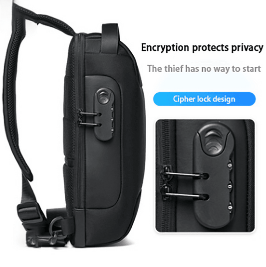 Waterproof USB Anti-theft Bag Men Oxford Crossbody Shoulder Bag Sling Multifunction Short Travel Messenger Chest Pack - Here2Save