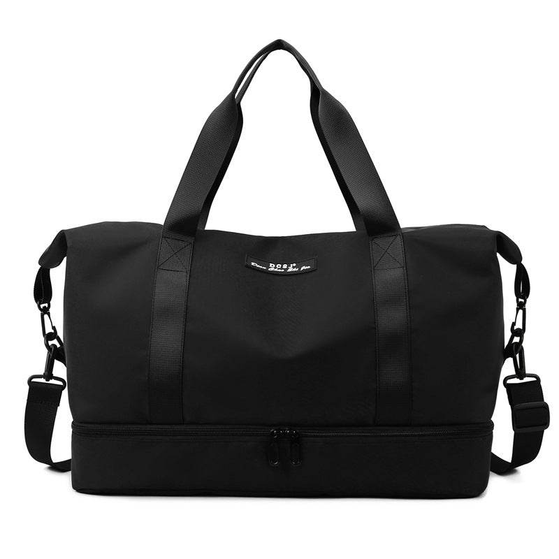 Large Capacity Travel Duffle Bag With Shoes Compartment Portable Sports Gym Fitness Waterfproof Shoulder Bag Weekender Overnight Handbag Women - Here2Save