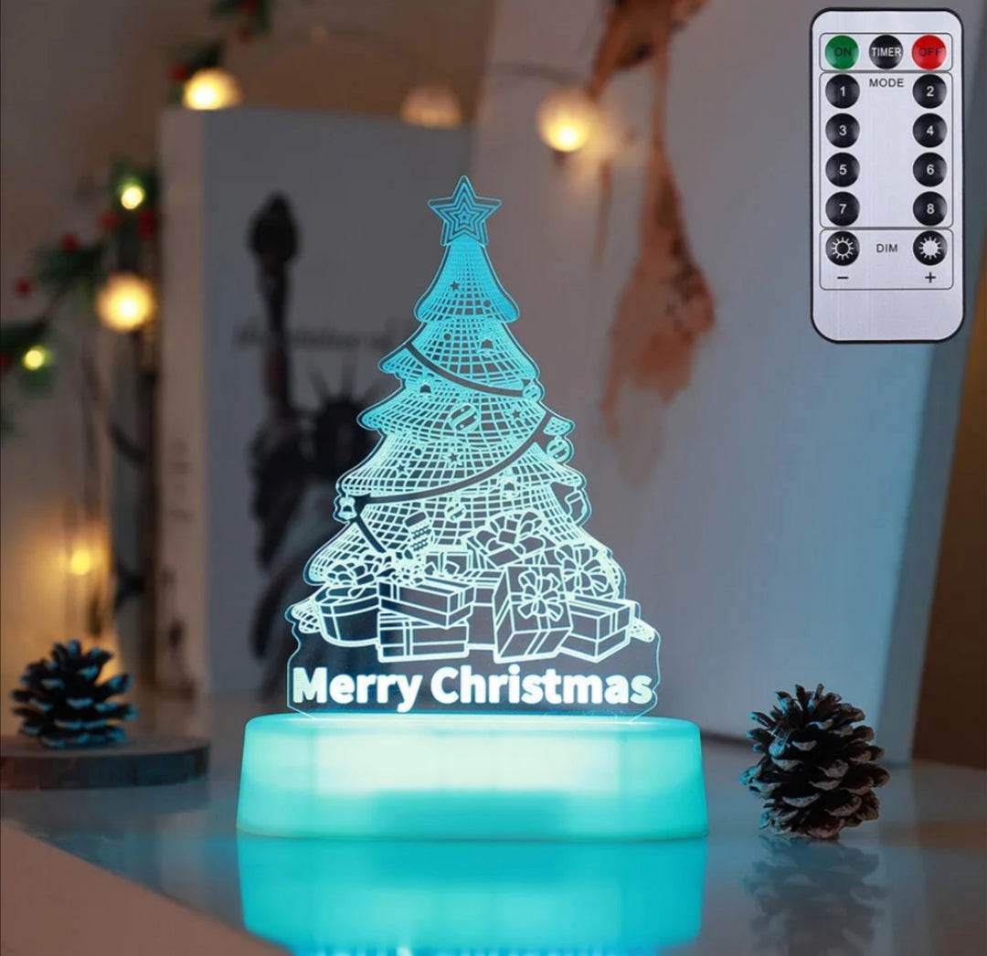 Christmas Decoration 3D Lamp Acrylic LED Night Lights New Year Valentines Day Christmas Kids Gift Christmas Ornaments - Here2Save