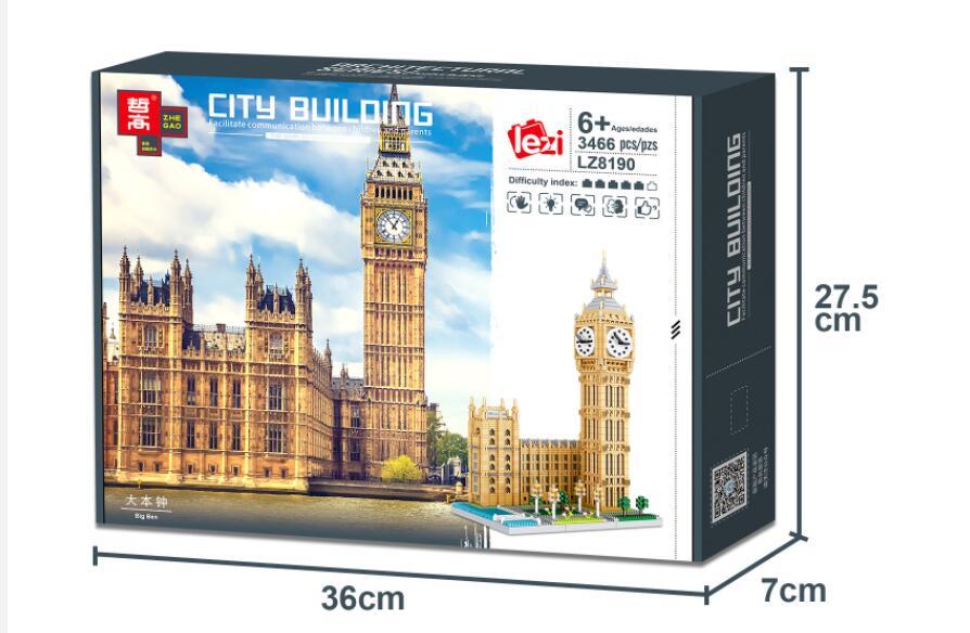 Model Big Ben Assembled Building Blocks Miniature High Difficulty Small Particle Toy