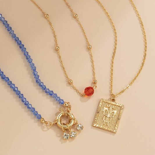 Hip-hop Ins Feng Rhinestone Tassel Necklace Female - Here2Save